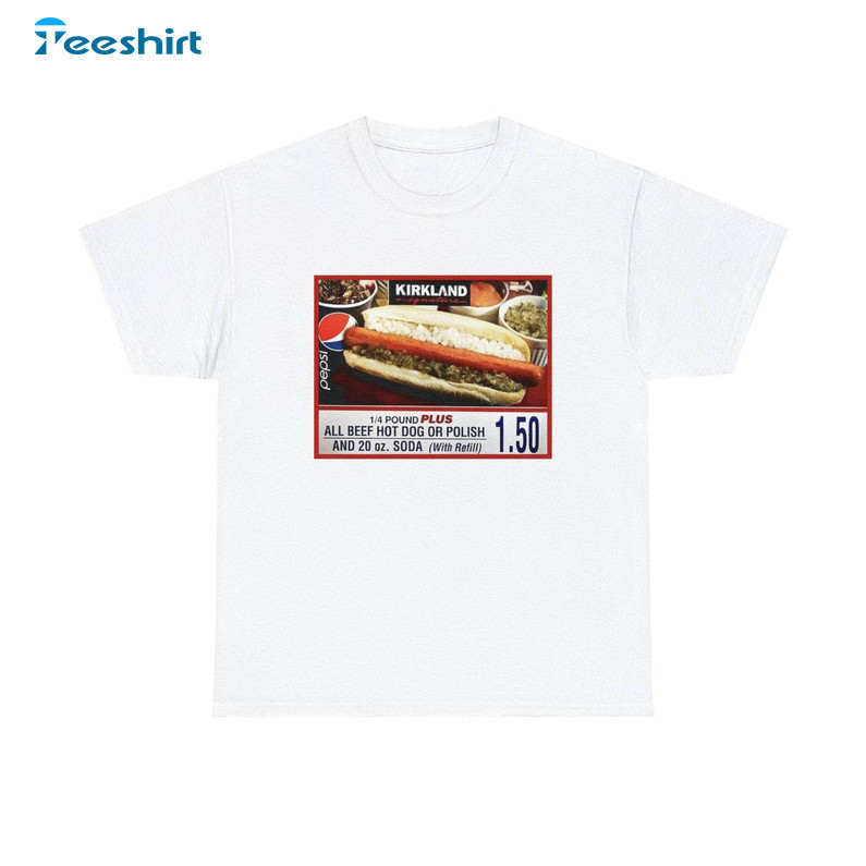 New Rare Costco Hot Dog Shirt, Trendy Footlong Unisex Hoodie Short Sleeve