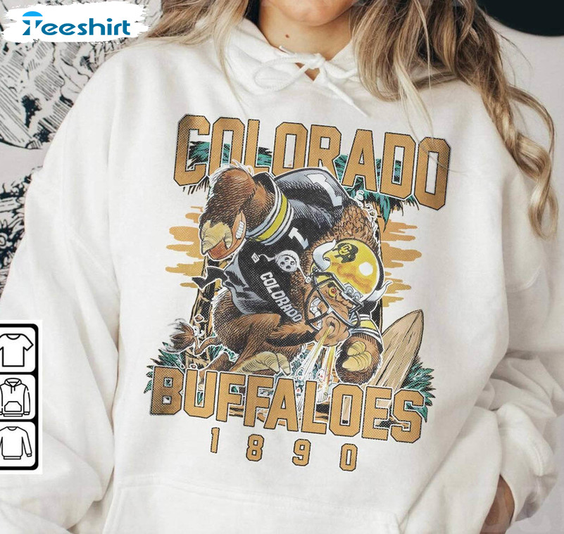Colorado Buffaloes Shirt, Vintage Buffaloes Football Sweatshirt Long Sleeve