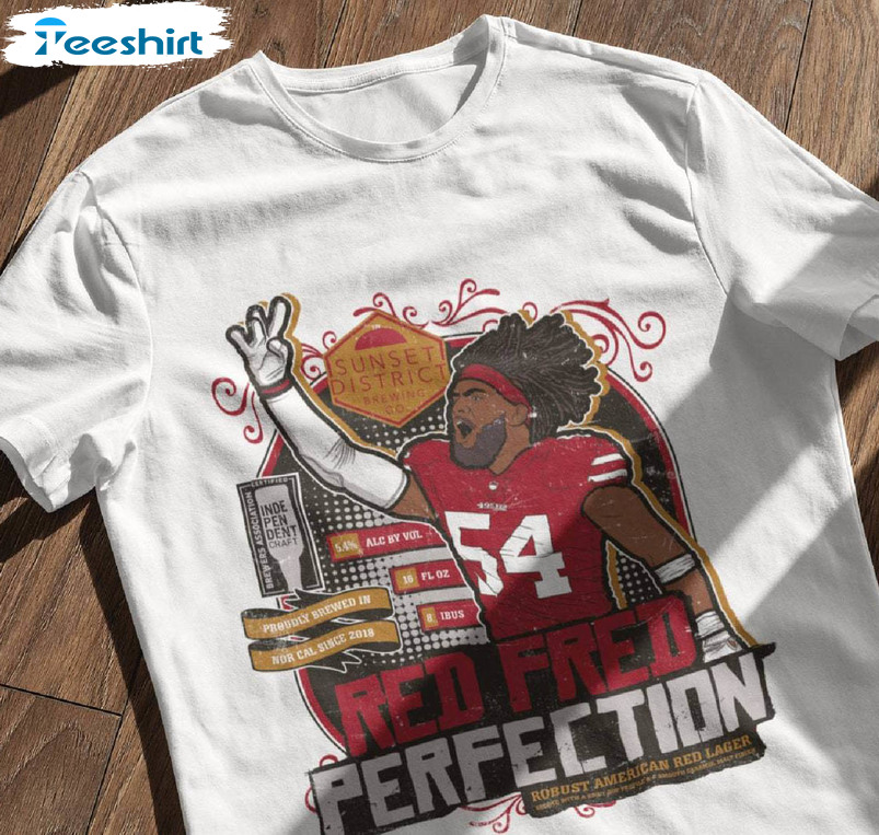 Limited Fred Warner Shirt, New Rare Red Fred Perfection Long