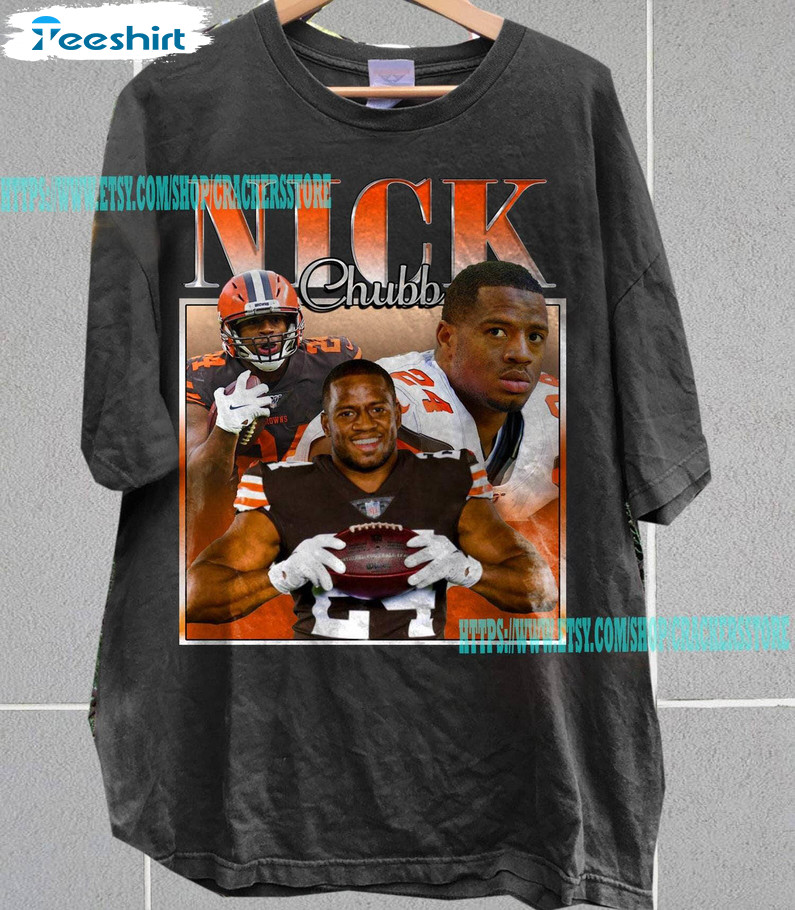 Nick Chubb 24 Cleveland Browns football retro poster shirt, hoodie,  sweater, long sleeve and tank top