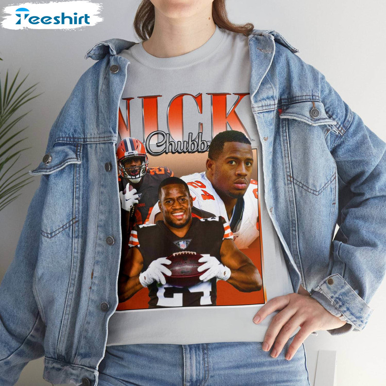 Nick Chubb Shirt Retro Nick Chubb 90s Vintage T-Shirt Cleveland Football  Shirt Nick Chubb American Football Shirt - Trendingnowe