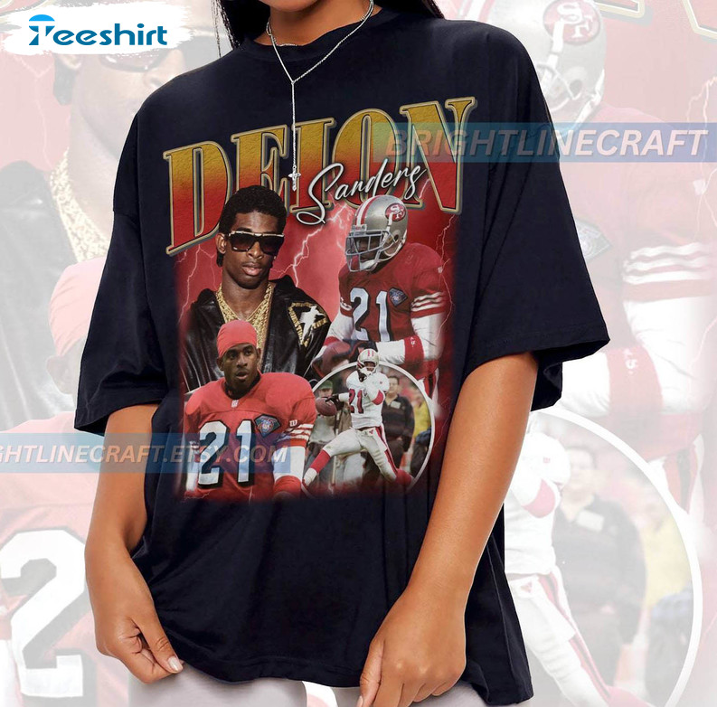 Deion Sanders Vintage Style Bootleg T-shirt Deion Sanders 