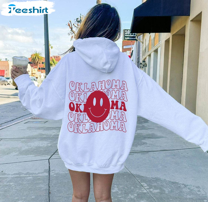 Oklahoma Sweatshirt Shirt, Hoodie Vintage Groovy Long Sleeve Sweatshirt