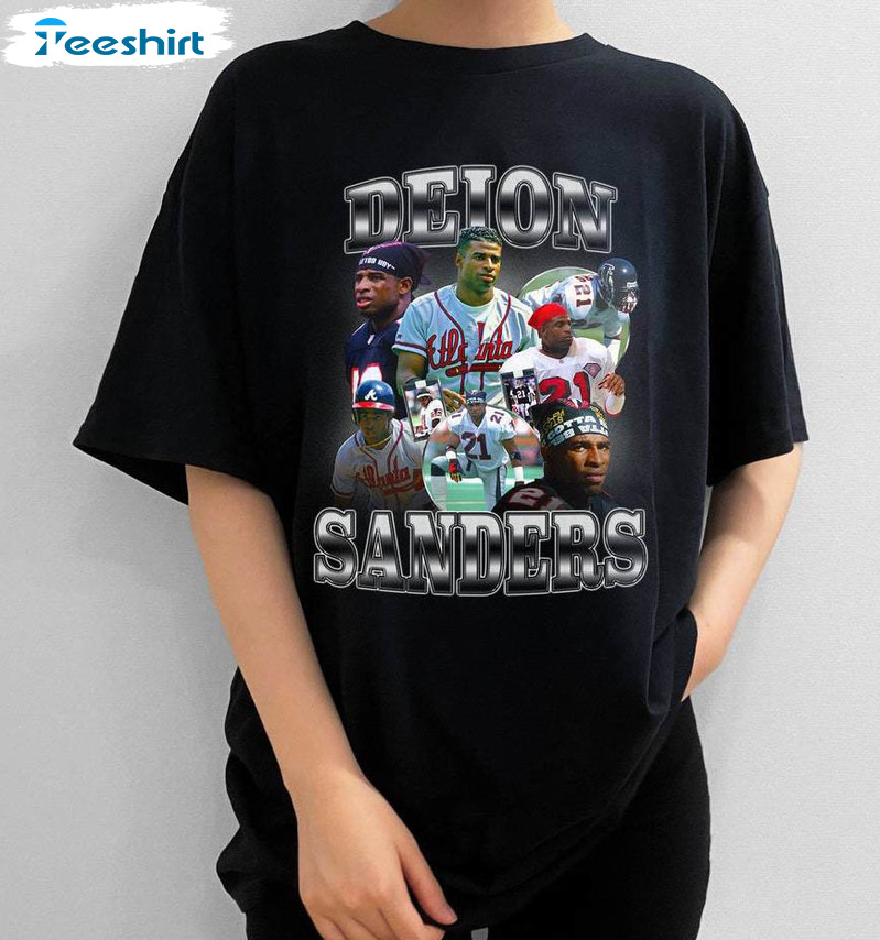 Deion Sanders 90s Vintage Tee, Deion Sanders American Football