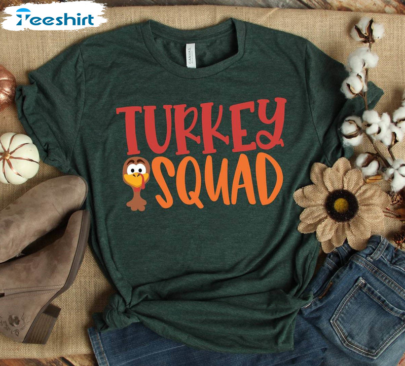 Turkey Squad Groovy Shirt, Creative Thanksgiving Unisex Hoodie Crewneck
