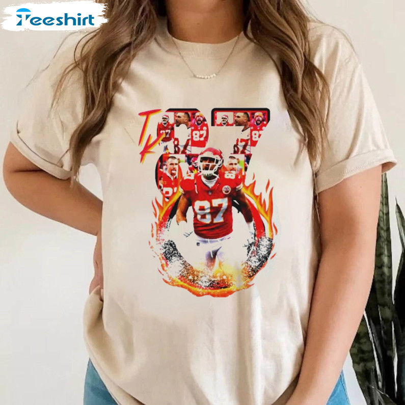 Kelce Travis 87 Shirt, America Football Long Sleeve Short Sleeve