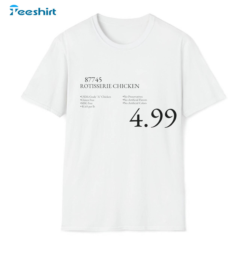 Costco Rotisserie Chicken Price Shirt, Trendy Long Sleeve Crewneck