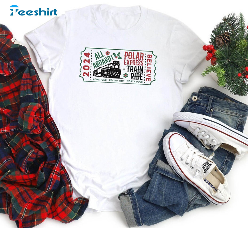 Polar Express Christmas Shirt, Christmas Holiday Short Sleeve Tee Tops