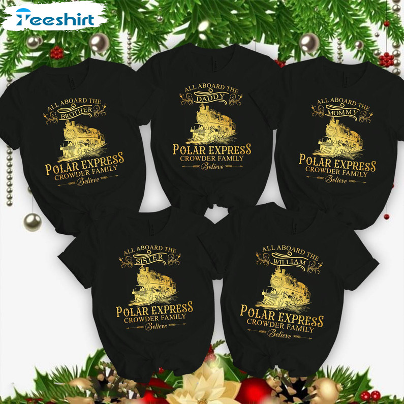 Polar Express Family Matching Shirt, Christmas Unisex Hoodie Crewneck