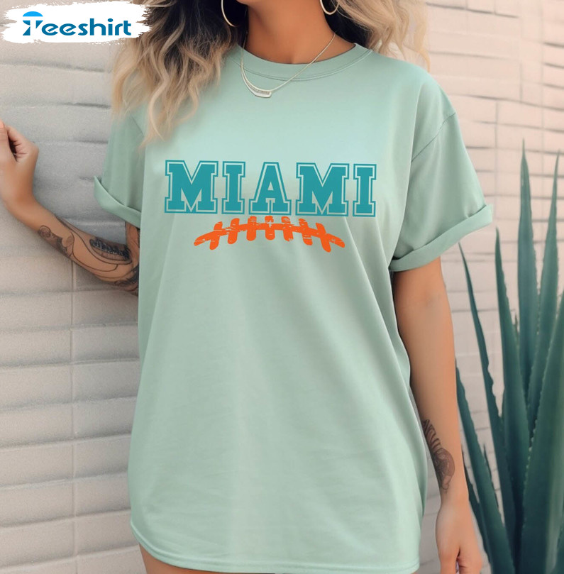 Miami Football Shirt, Miami Dolphins Game Day Long Sleeve Unisex Hoodie