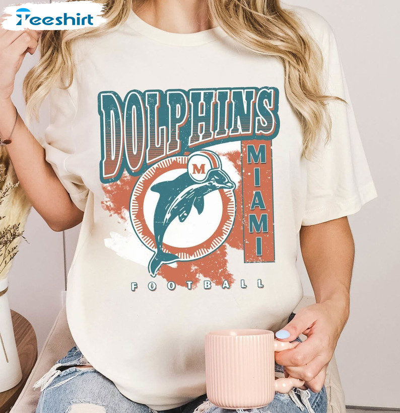 Miami Dolphins Trendy Shirt, Miami Football Sweatshirt Short Sleeve