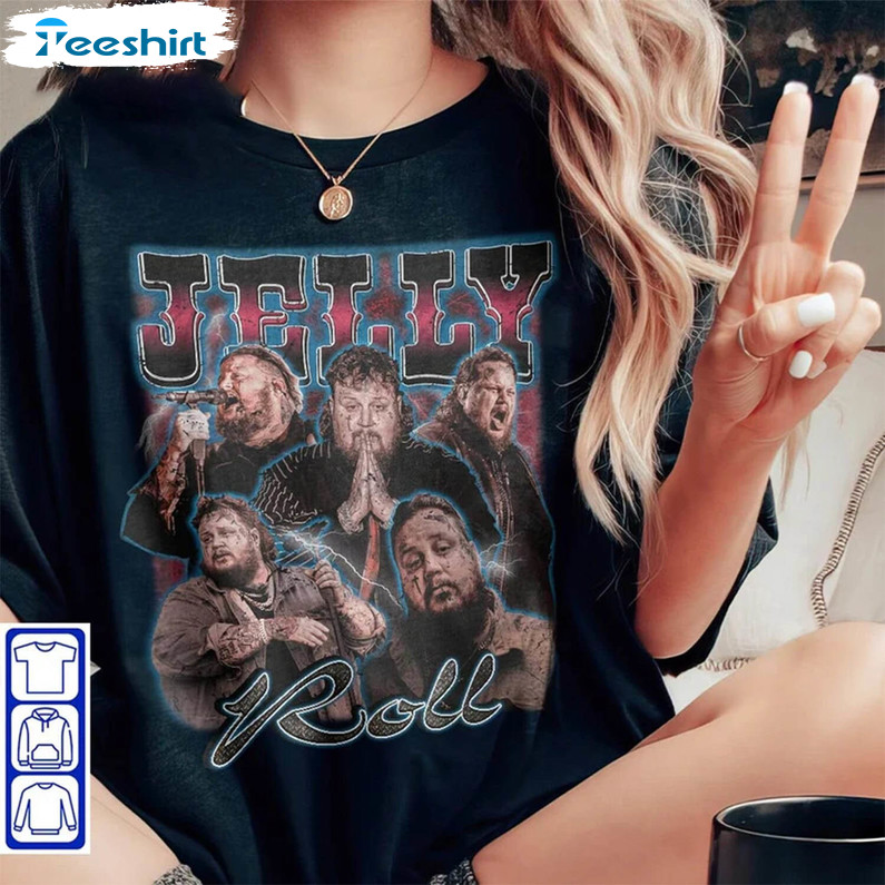 Jelly Roll Shirt, Trendy Unisex Hoodie Long Sleeve For Jelly Fan