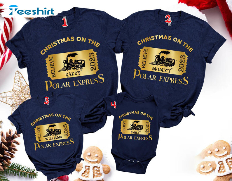 Christmas On The Po Lar Express Shirt, Express Family Matching Tee Tops Unisex Hoodie