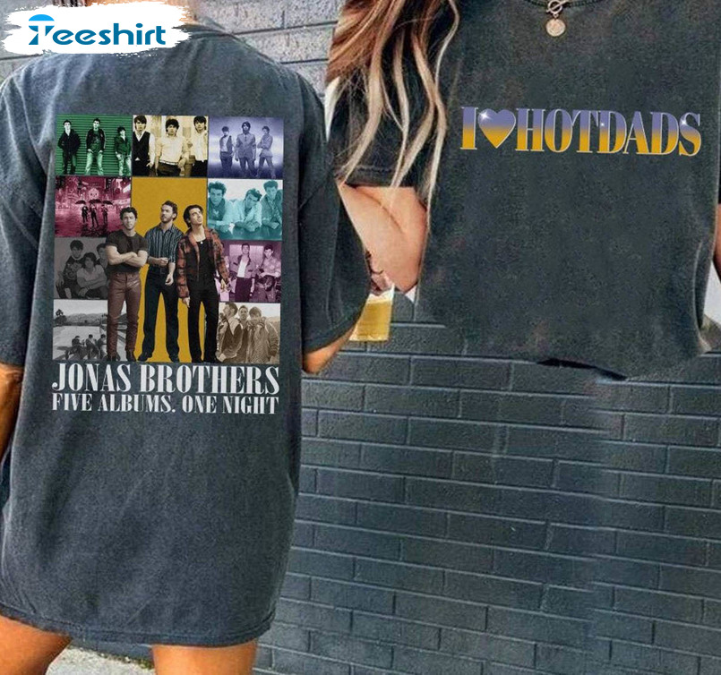 Jonas Brothers Shirt, Five Albums One Night Tour Sweatshirt Unisex Hoodie