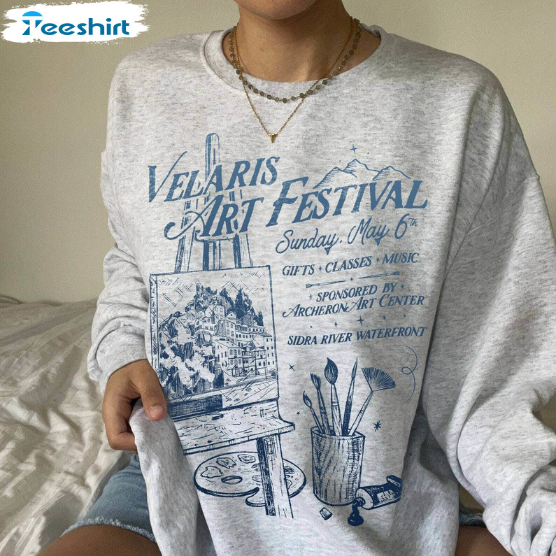 Velaris Art Festival Shirt, Acotar Night Court Tee Tops Crewneck