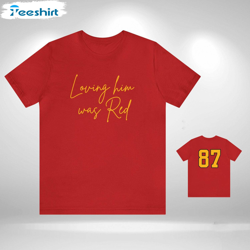 Taylor Swift Travis Kelce Shirt, Kansas City Chiefs 87 Short Sleeve Long Sleeve