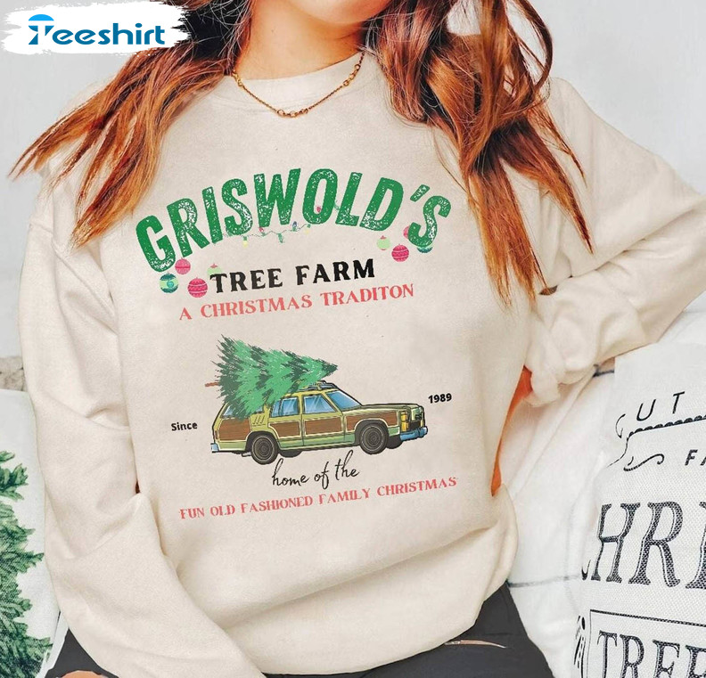 Griswold's Tree Farm Shirt, Xmas Family Christmas Tee Tops Crewneck