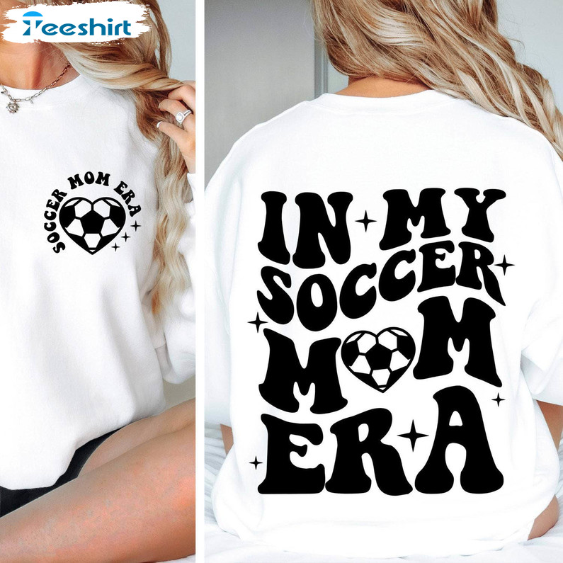 In My Soccer Mom Era Shirt, Soccer Mom Vintage Unisex Hoodie Crewneck