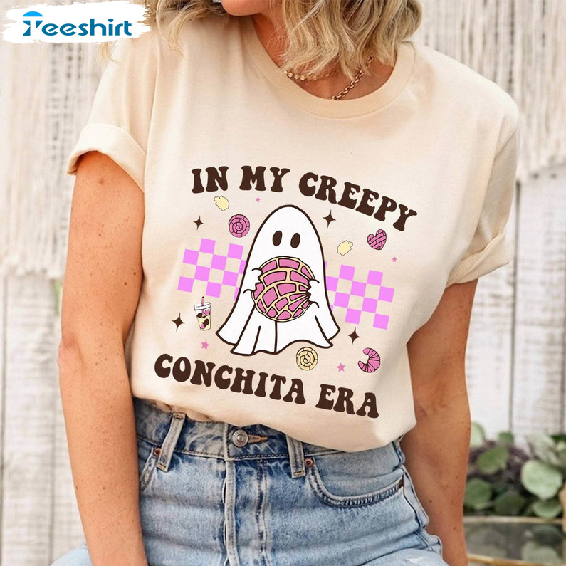 In My Creepy Conchita Era Funny Shirt, Latina Spooky Long Sleeve Unisex Hoodie