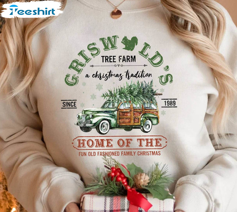 Griswold S Tree Farm Since 1989 Shirt, Christmas Vintage Short Sleeve Tee Tops