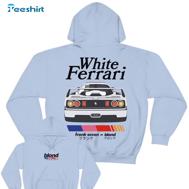 Frank Ocean Blond White Ferrar Shirt, Blond Album Long Sleeve Unisex Hoodie