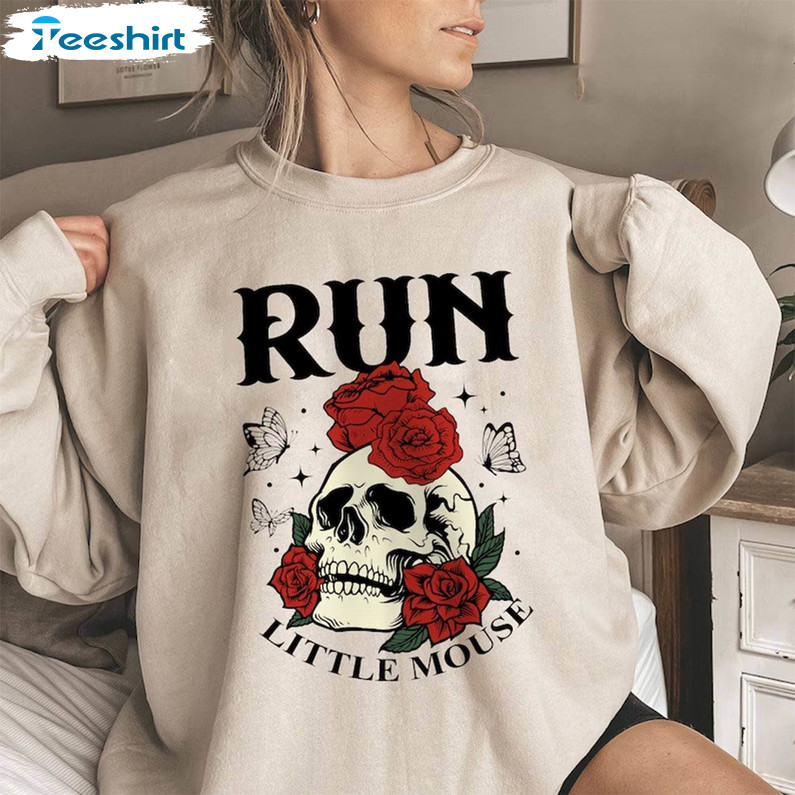 Run Little Mouse Vintage Shirt, Dark Romance Sweatshirt Short Sleeve