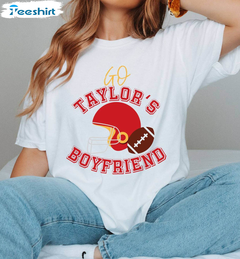 Funny Go Taylors Boyfriend Shirt, Football Season Long Sleeve Unisex Hoodie