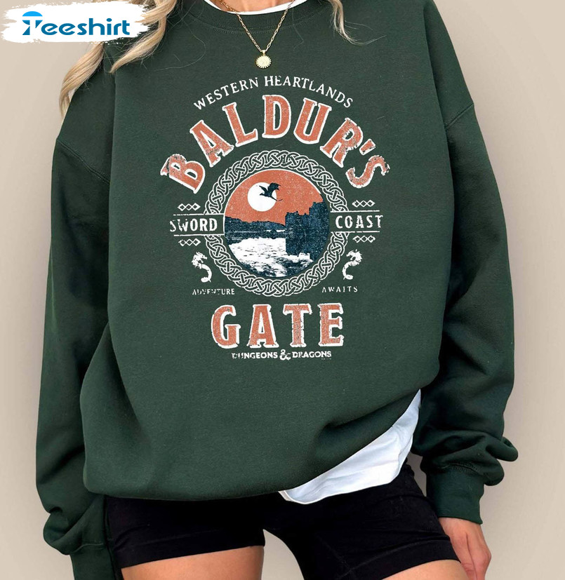 Dungeons And Dragons Adventure Awaits Shirt, Baldurs Gate 3 Long Sleeve Unisex Hoodie