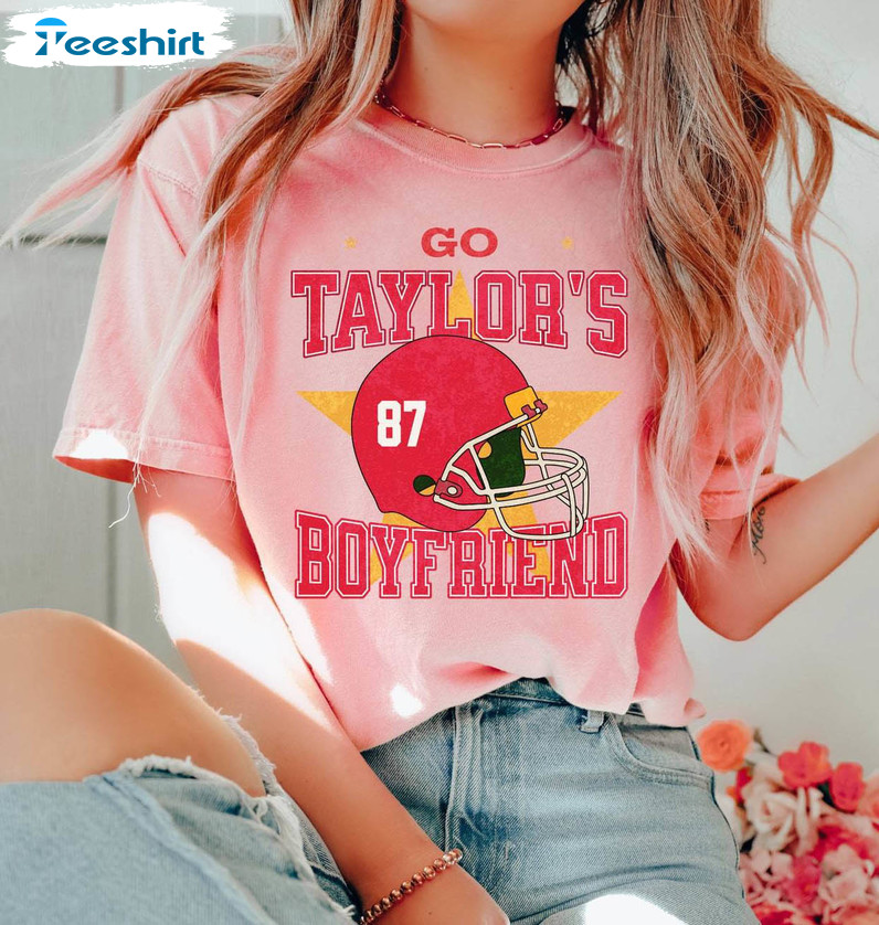 Go Taylors Boyfriend Funny Shirt, Kc Football Long Sleeve Short Sleeve