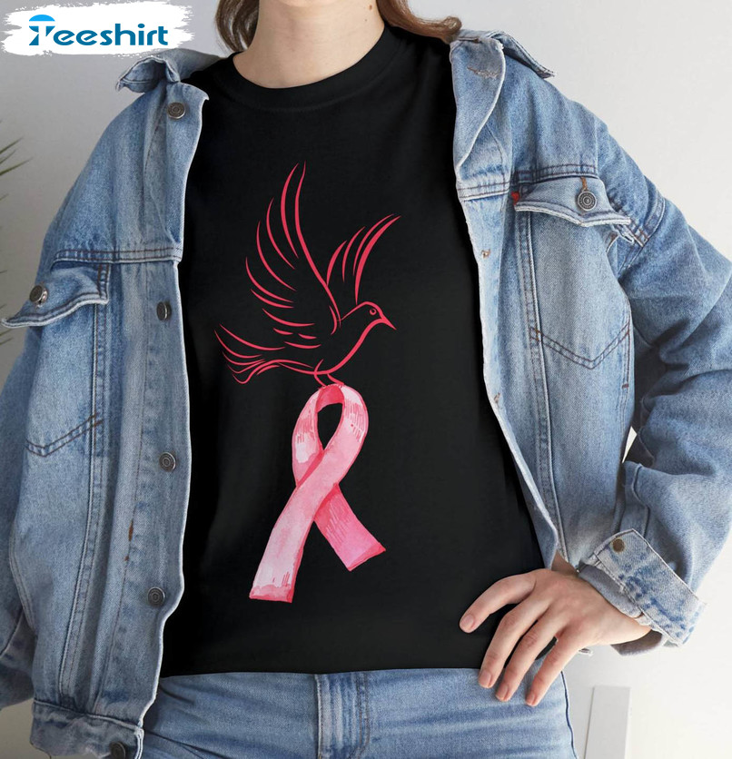 Pink Football For Breast Cancer Awareness Shirt, October We Wear Pink Short Sleeve Unisex T Shirt