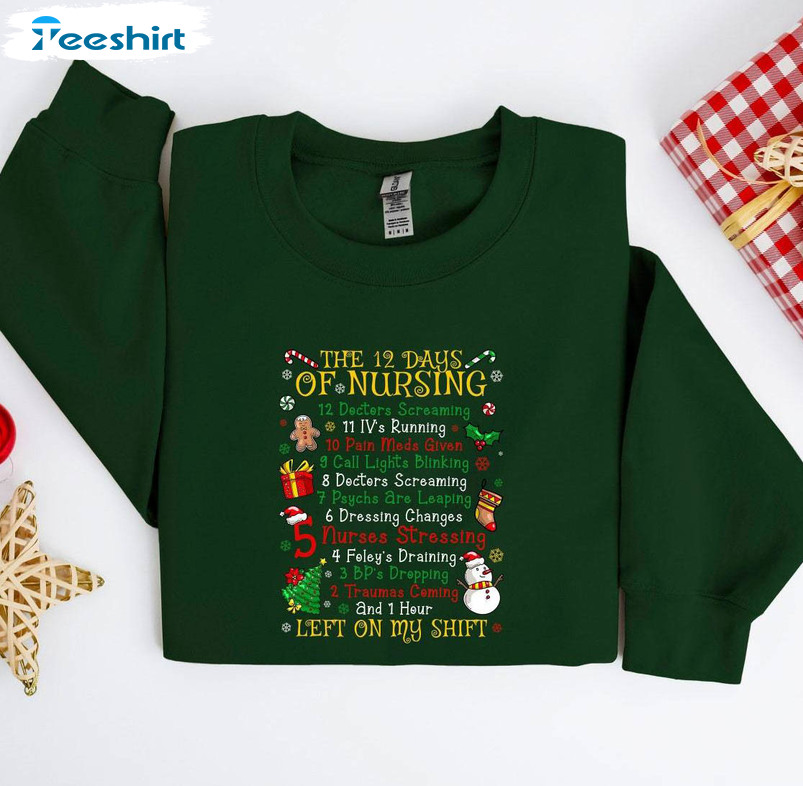 Christmas Speech Therapist Shirt, Funny 12 Days Of Speech Therapy Tee Tops Unisex Hoodie