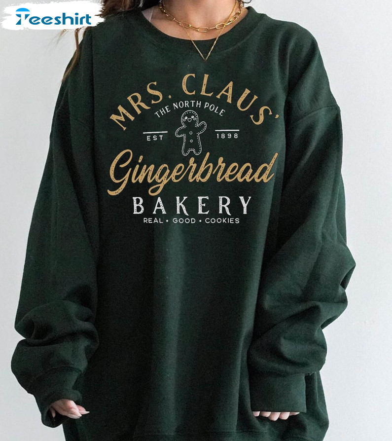 Mrs Claus Gingerbread Shirt, Mrs Claus But Married To The Grinch Unisex Hoodie Long Sleeve