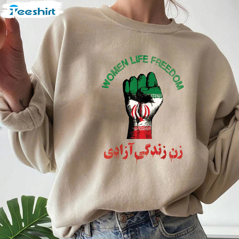 Women Of Iran Shirt - Women Life Freedom Trendy Sweatshirt Crewneck