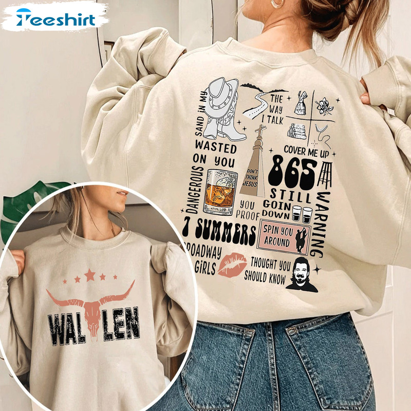 Cowboy Wallen Sweatshirt - Western Country Vintage Oversize Sweater Tee Tops