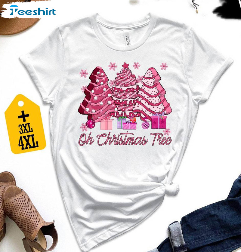 Oh Christmas Tree Cute Shirt, Christmas Holiday Tee Tops Short Sleeve