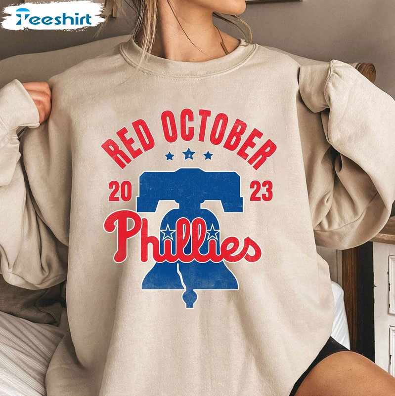 Red October 2023 Shirt, Philadelphia Baseball Crewneck Unisex Hoodie
