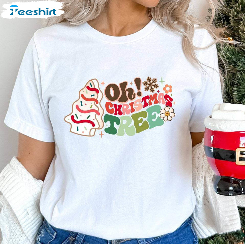 Oh Christmas Tree Trendy Shirt, Little Debbie Snack Cake Lovers Long Sleeve Unisex T Shirt