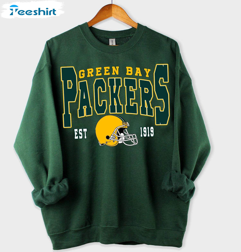 Tops, Vintage Green Bay Packers Football Sweatshirt Retro Nfl Green Bay  Packers Shirt