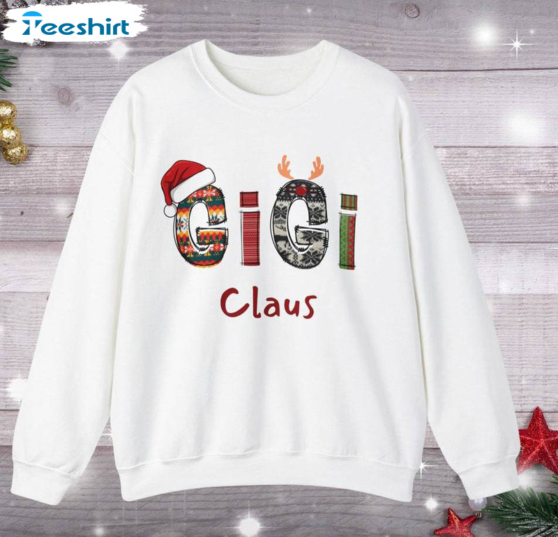 Gigi Claus Crewneck Sweatshirt, Gigi Christmas Unisex Hoodie Crewneck