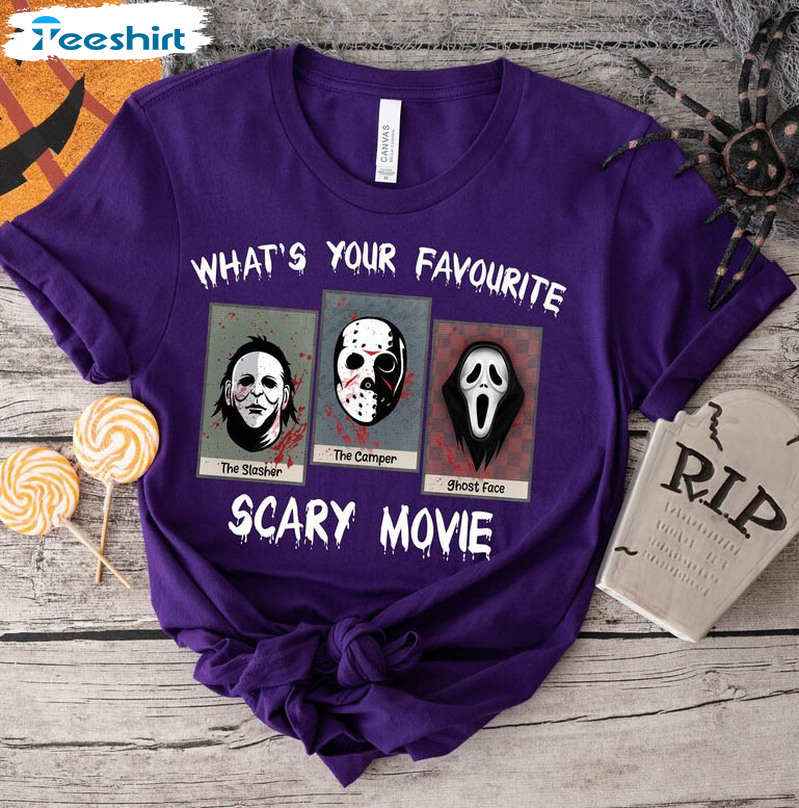 Horror Movies Serial Killer Shirt, What's Your Favorite Scary Movie Tee Tops Crewneck