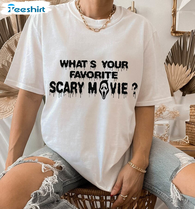 What S Your Favourite Scary Movie Halloween Trendy Unisex Hoodie Crewneck