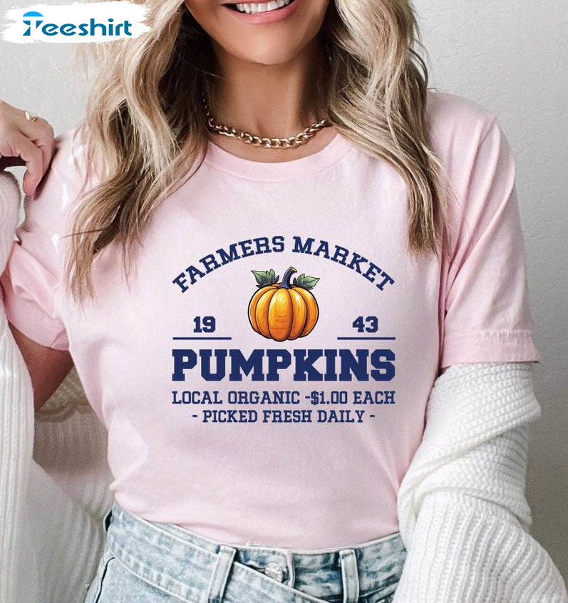Pumpkins Farmer Market Shirt, Autumn Harvest Festival Short Sleeve Unisex T Shirt