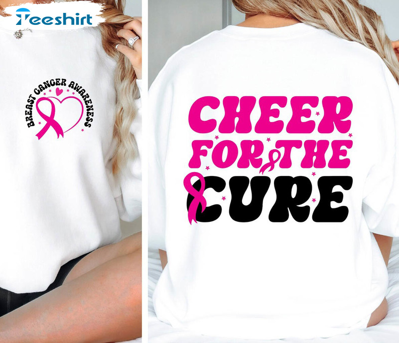 Breast Cancer Awareness Shirt, Pink Ribbon Crewneck Unisex Hoodie