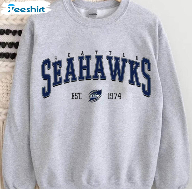 ProFusionSports Champion Brand Seattle Crewneck FC Seahawks-inspired Sweatshirt Soccer Themed Warm Sweatshirt Ready for Fall Gamedays