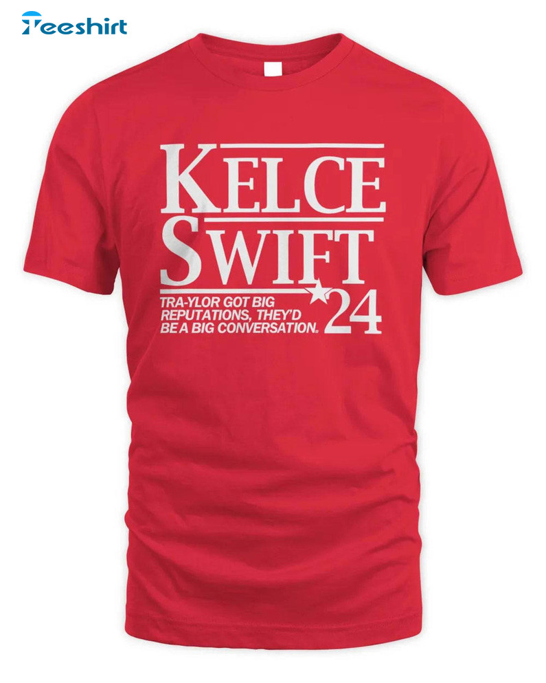 Kelce Swift 2024 Shirt, Travis Kelce Chiefs Tee Tops Crewneck