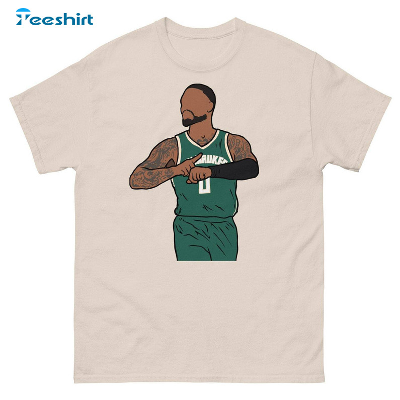 Damian Lillard Celebration Milwaukee Trendy Short Sleeve Tee Tops