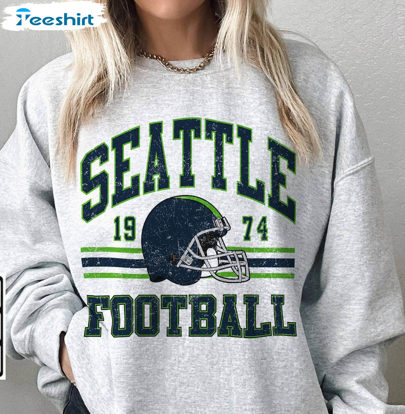 Seattle Football Trendy Shirt, Vintage Unisex T Shirt Long Sleeve