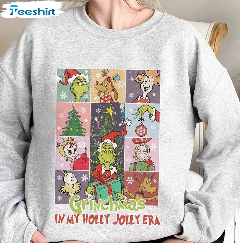 In My Grinchmas Eras Funny Shirt, Christmas Crewneck Unisex Hoodie