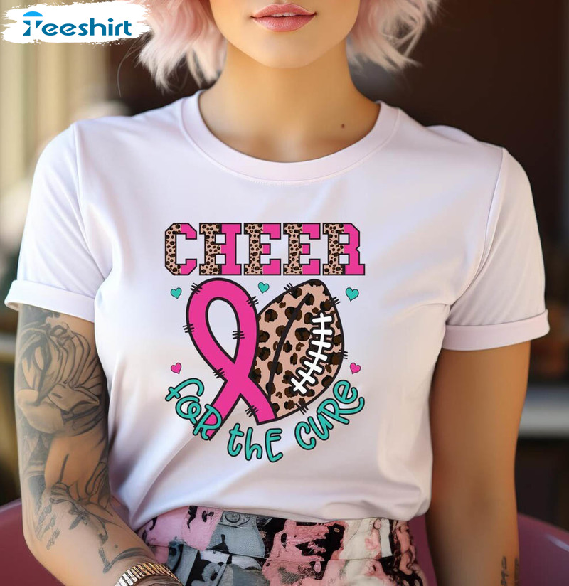 Cheer For The Cure Shirt, American Football Unisex T Shirt Short Sleeve