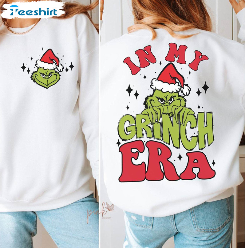 In My Grich Era Vintage Shirt, Christmas Retro Short Sleeve Unisex Hoodie